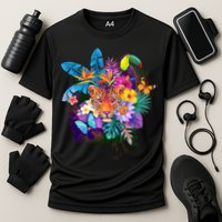 Colorful Tropical Jungle Animals Performance Shirt