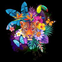 Colorful Tropical Jungle Animals Performance Shirt