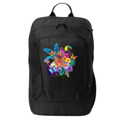 Colorful Tropical Jungle Animals City Backpack