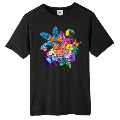 Colorful Tropical Jungle Animals Tall Fusion ChromaSoft Performance T-Shirt