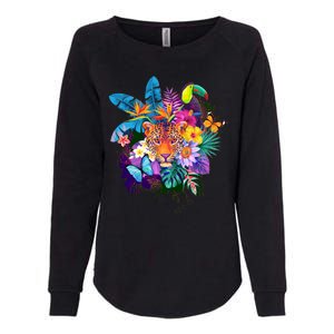 Colorful Tropical Jungle Animals Womens California Wash Sweatshirt