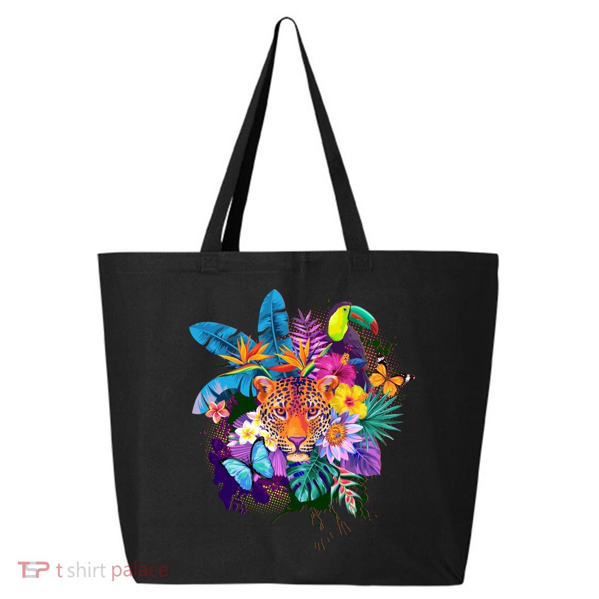 Colorful Tropical Jungle Animals 25L Jumbo Tote