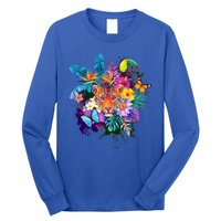 Colorful Tropical Jungle Animals Long Sleeve Shirt