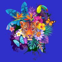 Colorful Tropical Jungle Animals Apron