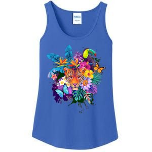 Colorful Tropical Jungle Animals Ladies Essential Tank