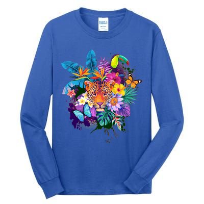 Colorful Tropical Jungle Animals Tall Long Sleeve T-Shirt