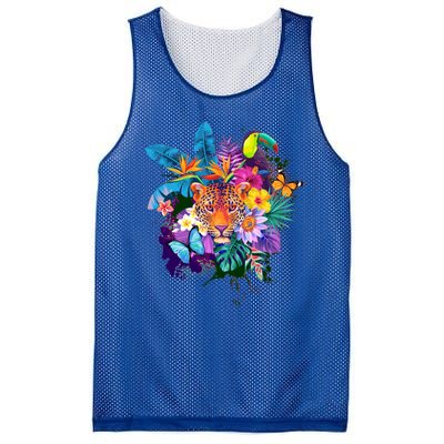 Colorful Tropical Jungle Animals Mesh Reversible Basketball Jersey Tank