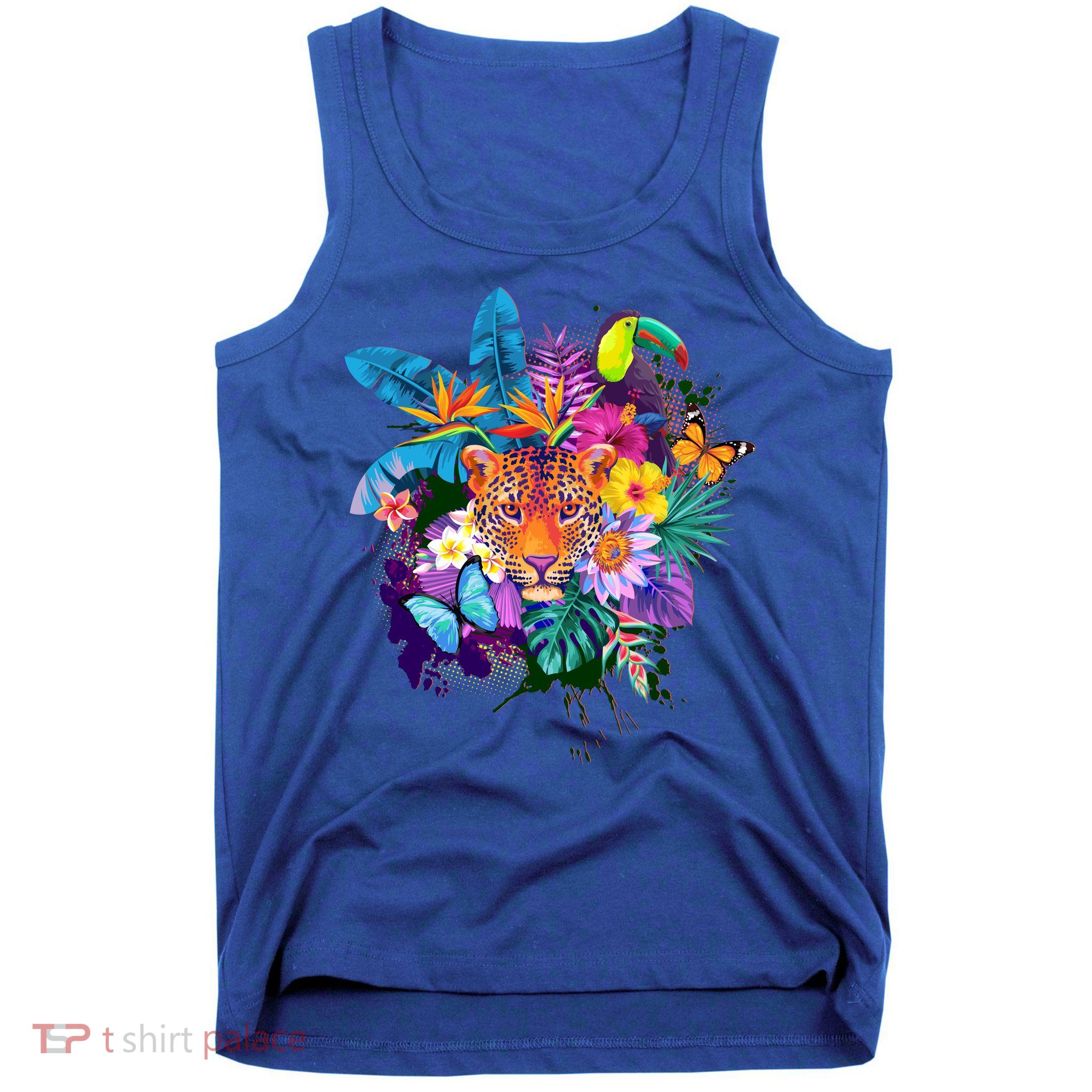 Colorful Tropical Jungle Animals Tank Top
