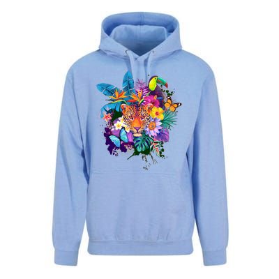 Colorful Tropical Jungle Animals Unisex Surf Hoodie