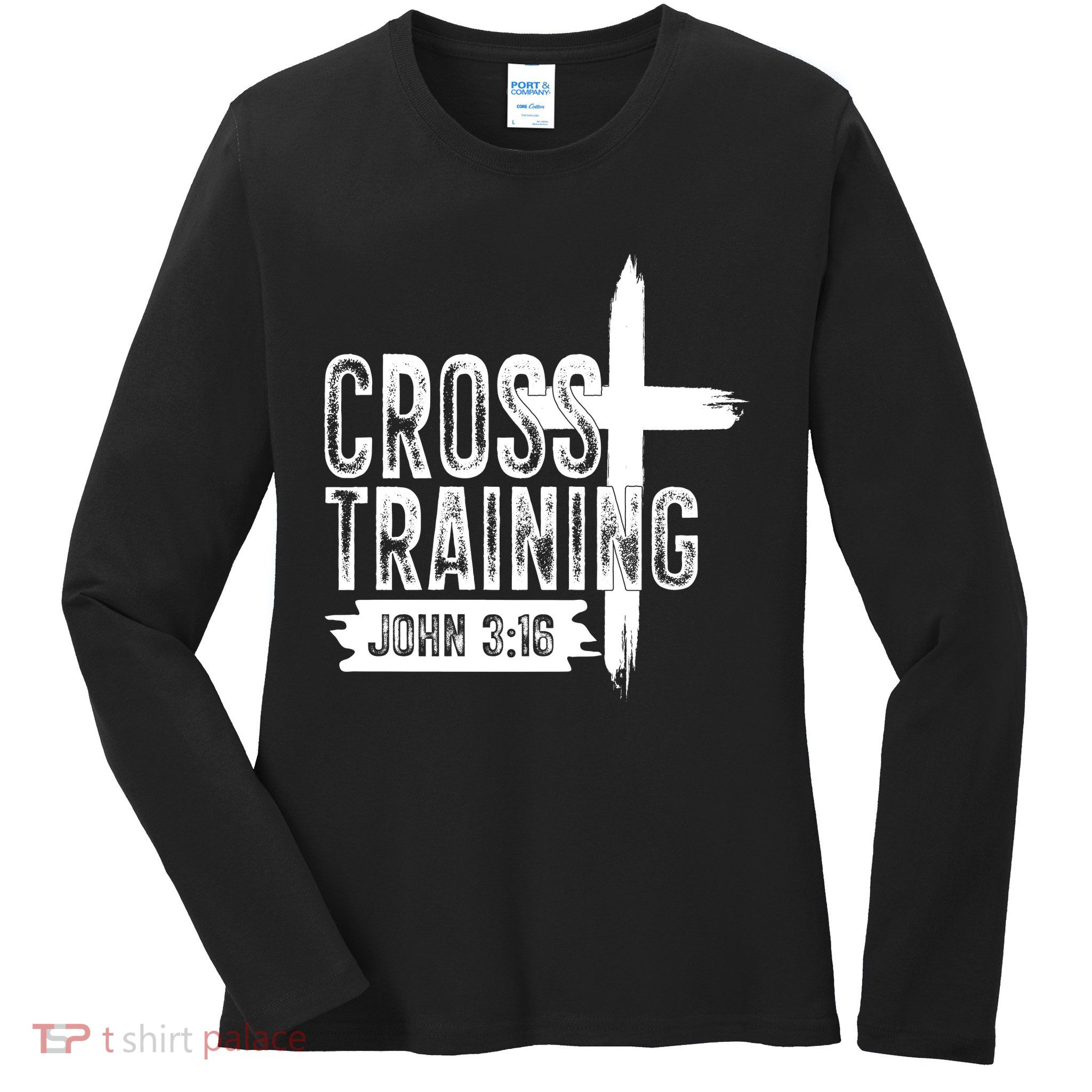 Cross Training John 3:16 Ladies Long Sleeve Shirt