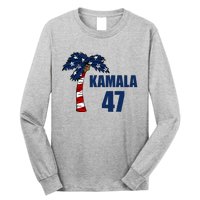 Coconut Tree Kamala 47 Usa Flag Long Sleeve Shirt