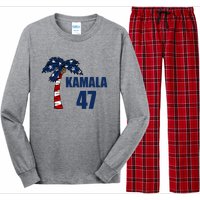 Coconut Tree Kamala 47 Usa Flag Long Sleeve Pajama Set