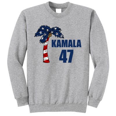 Coconut Tree Kamala 47 Usa Flag Tall Sweatshirt