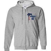 Coconut Tree Kamala 47 Usa Flag Full Zip Hoodie