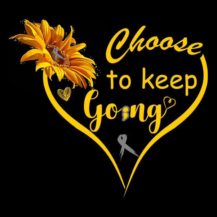 Choose To Keep Going Brain Cancer Awareness Cooling Performance Crew T-Shirt