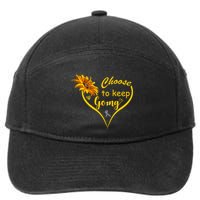Choose To Keep Going Brain Cancer Awareness 7-Panel Snapback Hat