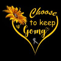 Choose To Keep Going Brain Cancer Awareness 7-Panel Snapback Hat