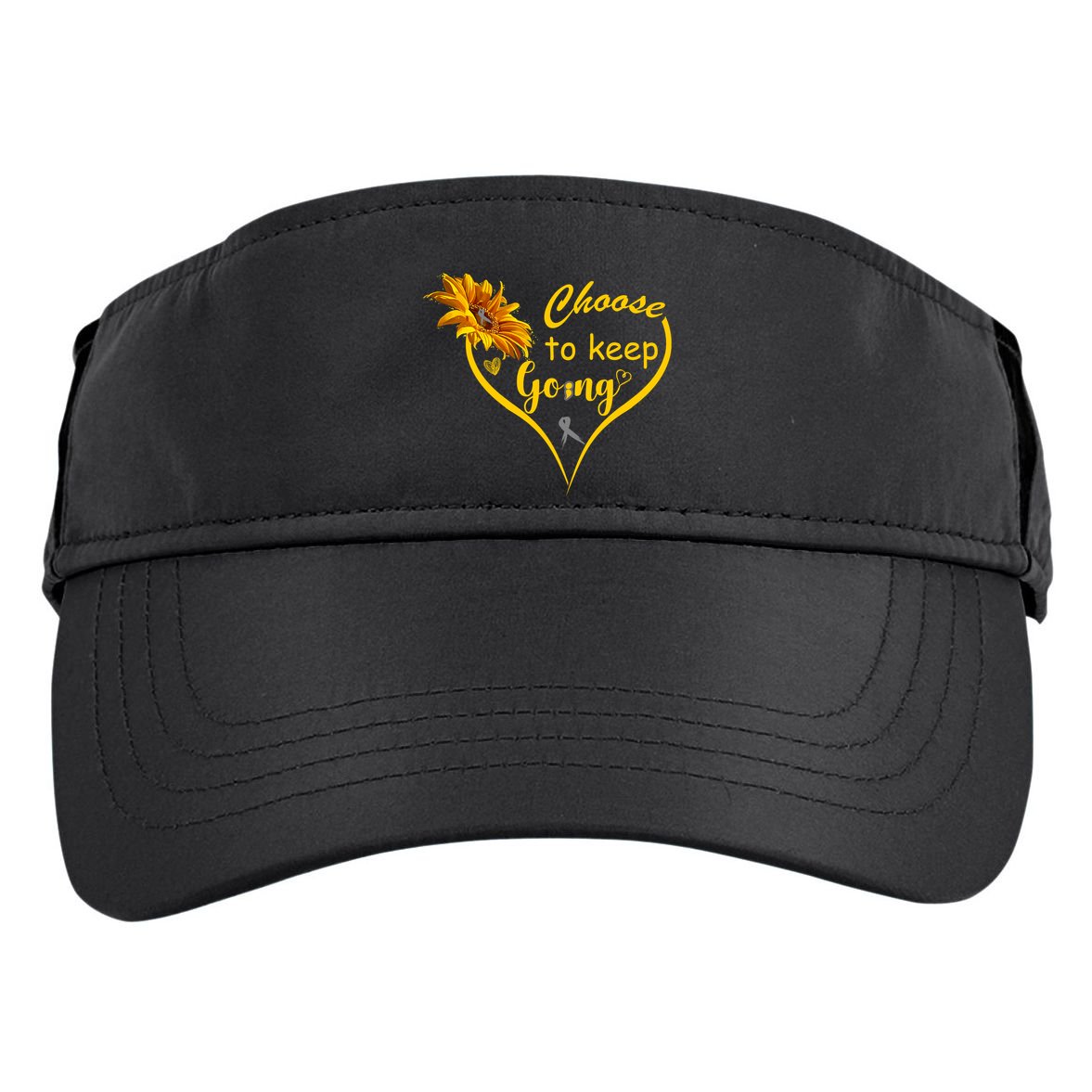 Choose To Keep Going Brain Cancer Awareness Adult Drive Performance Visor