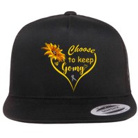 Choose To Keep Going Brain Cancer Awareness Flatbill Hat