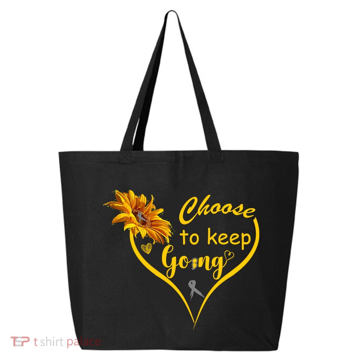 Choose To Keep Going Brain Cancer Awareness 25L Jumbo Tote