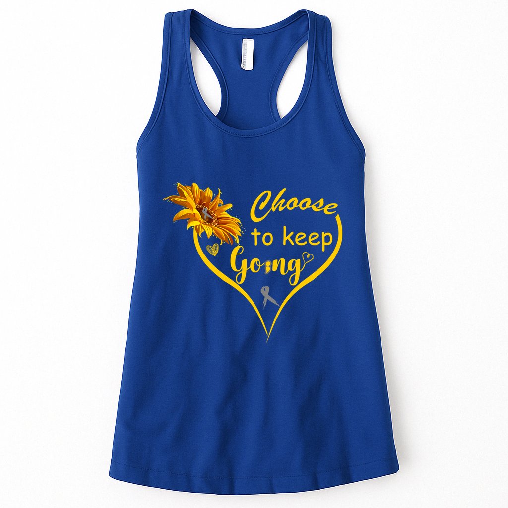 Choose To Keep Going Brain Cancer Awareness Womens Tank Top