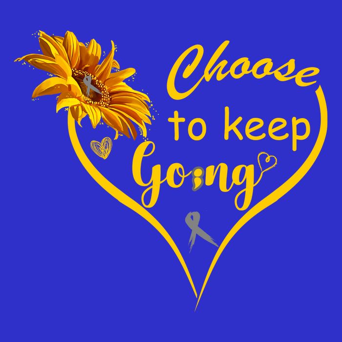 Choose To Keep Going Brain Cancer Awareness Baby Bodysuit