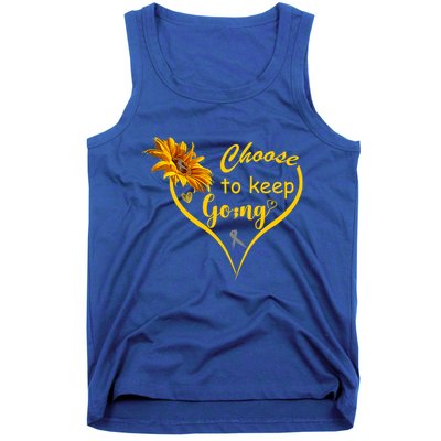 Choose To Keep Going Brain Cancer Awareness Tank Top