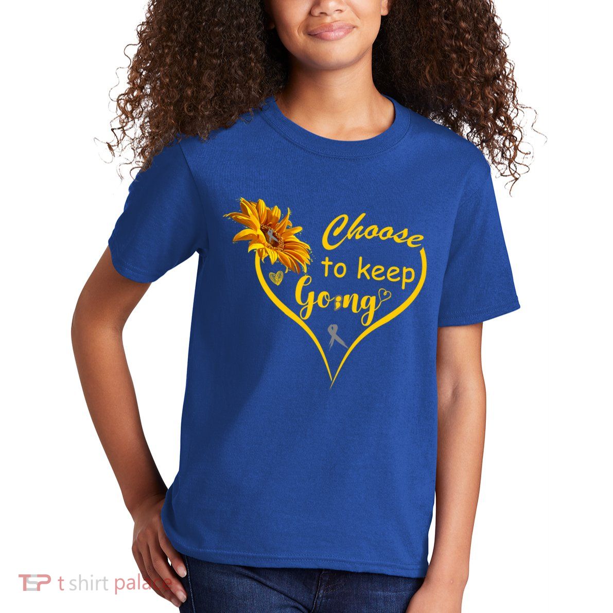 Choose To Keep Going Brain Cancer Awareness Kids T-Shirt