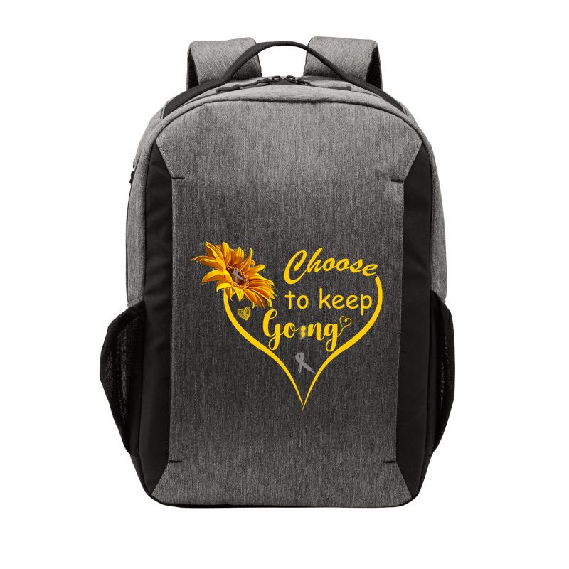 Choose To Keep Going Brain Cancer Awareness Vector Backpack