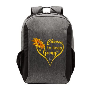 Choose To Keep Going Brain Cancer Awareness Vector Backpack