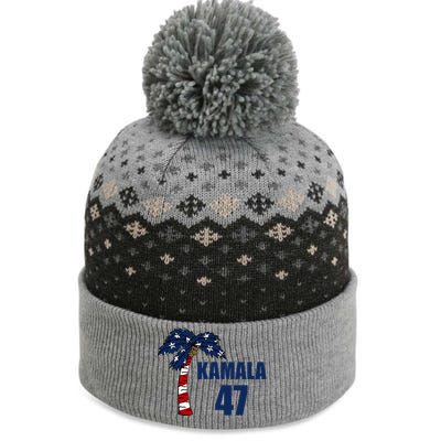 Coconut Tree Kamala 47 Usa Flag The Baniff Cuffed Pom Beanie