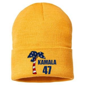 Coconut Tree Kamala 47 Usa Flag Sustainable Knit Beanie