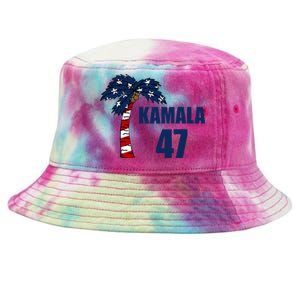 Coconut Tree Kamala 47 Usa Flag Tie-Dyed Bucket Hat