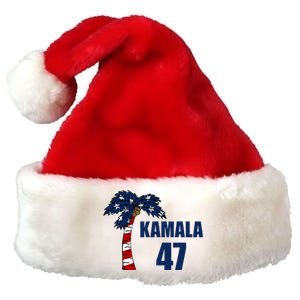 Coconut Tree Kamala 47 Usa Flag Premium Christmas Santa Hat