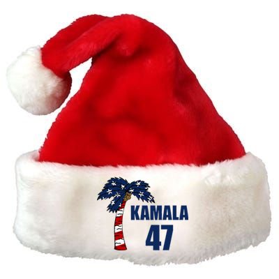 Coconut Tree Kamala 47 Usa Flag Premium Christmas Santa Hat