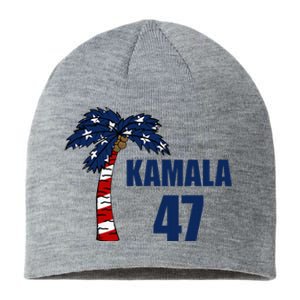 Coconut Tree Kamala 47 Usa Flag Sustainable Beanie