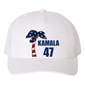 Coconut Tree Kamala 47 Usa Flag Yupoong Adult 5-Panel Trucker Hat