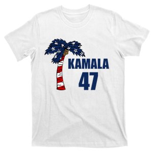 Coconut Tree Kamala 47 Usa Flag T-Shirt