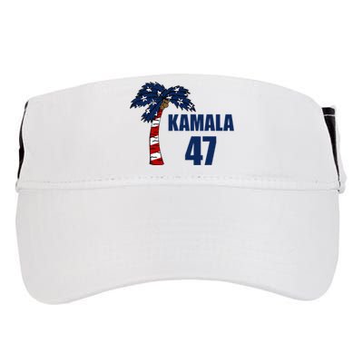 Coconut Tree Kamala 47 Usa Flag Adult Drive Performance Visor