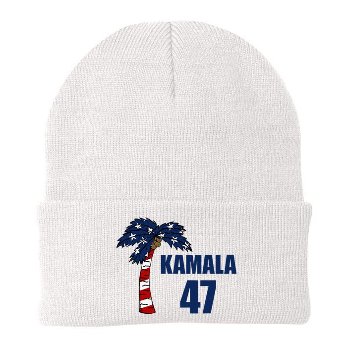 Coconut Tree Kamala 47 Usa Flag Knit Cap Winter Beanie