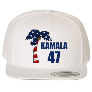 Coconut Tree Kamala 47 Usa Flag Wool Snapback Cap