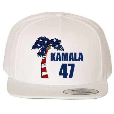 Coconut Tree Kamala 47 Usa Flag Wool Snapback Cap