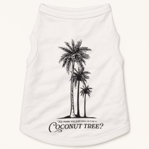 Coconut Tree Kamala Harris Funny Coconut Tree Doggie Tank