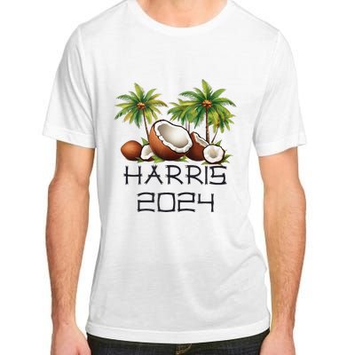 Coconut Tree Kamala Harris 2024 President Vote Blue Adult ChromaSoft Performance T-Shirt