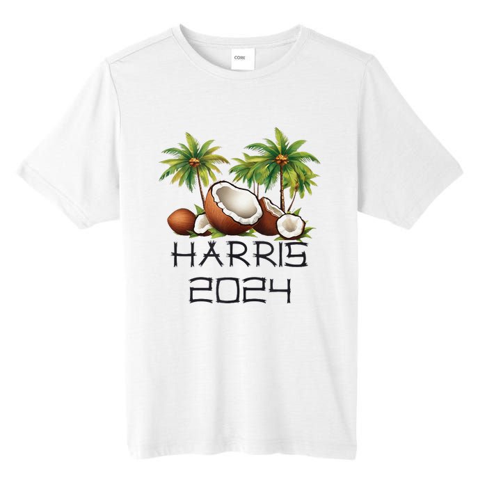 Coconut Tree Kamala Harris 2024 President Vote Blue Tall Fusion ChromaSoft Performance T-Shirt