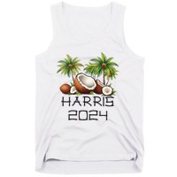 Coconut Tree Kamala Harris 2024 President Vote Blue Tank Top