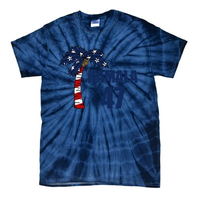 Coconut Tree Kamala 47 Usa Flag Tie-Dye T-Shirt