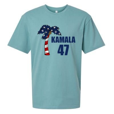 Coconut Tree Kamala 47 Usa Flag Sueded Cloud Jersey T-Shirt