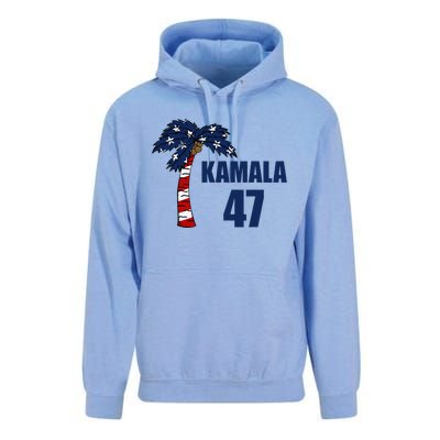 Coconut Tree Kamala 47 Usa Flag Unisex Surf Hoodie