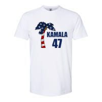 Coconut Tree Kamala 47 Usa Flag Softstyle CVC T-Shirt